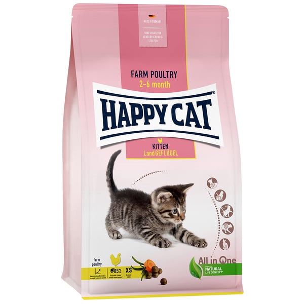 1,3 kg Happy Cat Young Kitten Land Geflügel