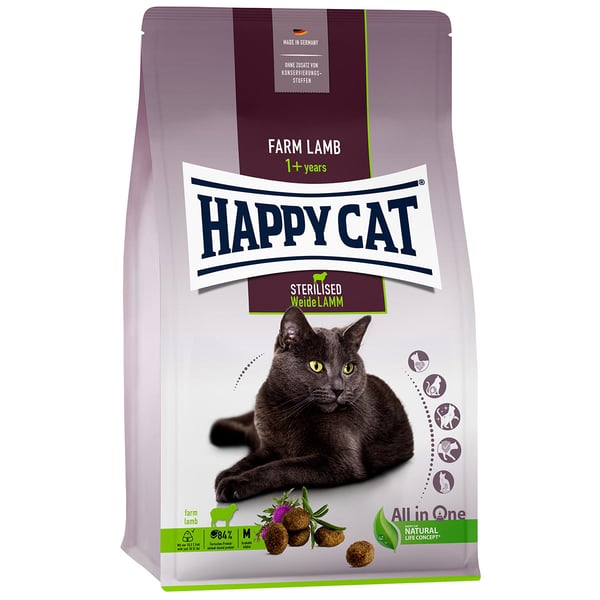 1,3 kg Happy Cat Sterilised Adult Weide Lamm