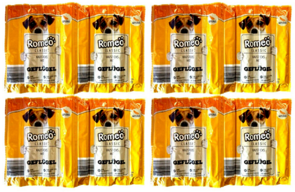 32x 11g (352g) ROMEO Classic Kausticks GEFLÜGEL Leckerlis f. ausgewachsene Hunde