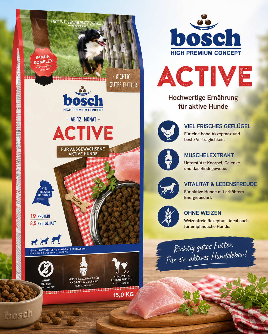 Bosch Hundetrockenfutter Adult 15 kg Geflügel